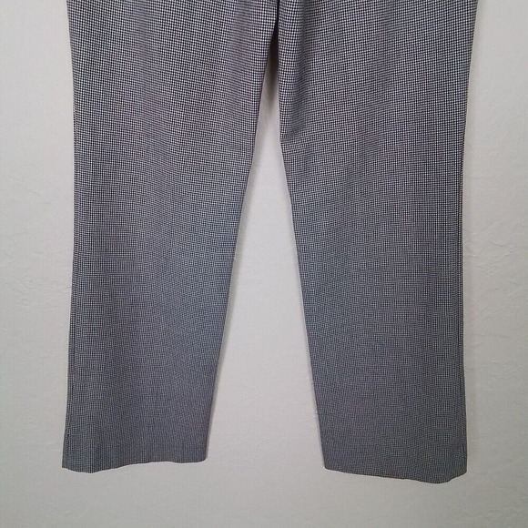 Liz Claiborne Tabitha‎ Pant 2 Petite Black White Herringbone Mid Rise Straight - Picture 10 of 15
